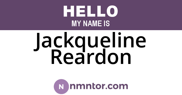 Jackqueline Reardon