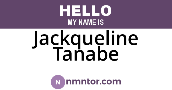 Jackqueline Tanabe