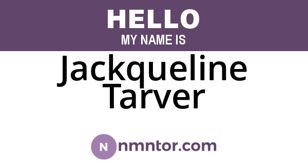 Jackqueline Tarver