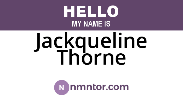 Jackqueline Thorne