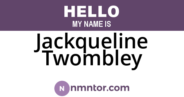 Jackqueline Twombley