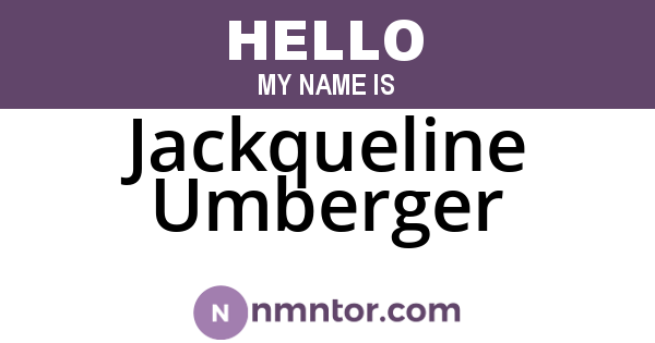 Jackqueline Umberger