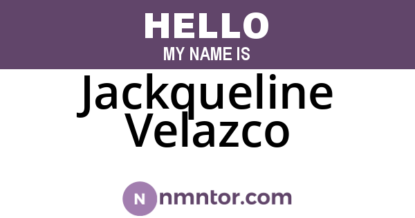 Jackqueline Velazco