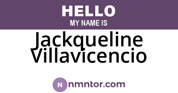 Jackqueline Villavicencio