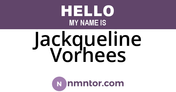 Jackqueline Vorhees