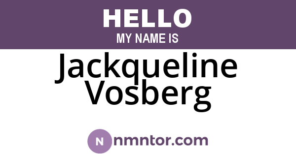 Jackqueline Vosberg