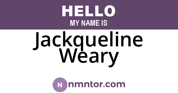 Jackqueline Weary