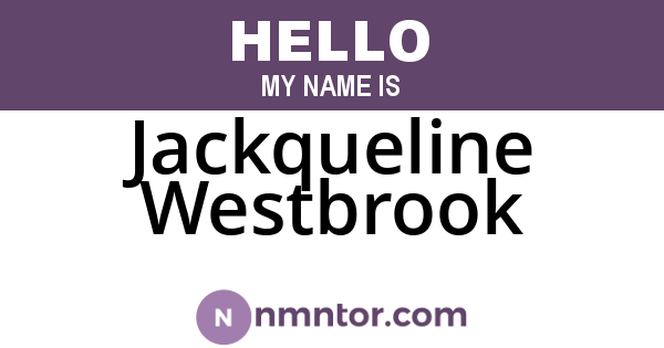 Jackqueline Westbrook