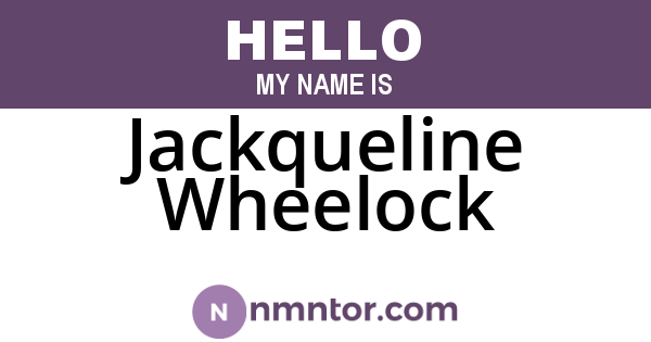 Jackqueline Wheelock
