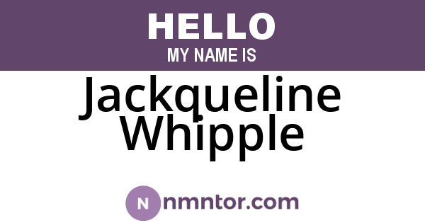 Jackqueline Whipple