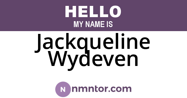 Jackqueline Wydeven