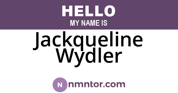 Jackqueline Wydler