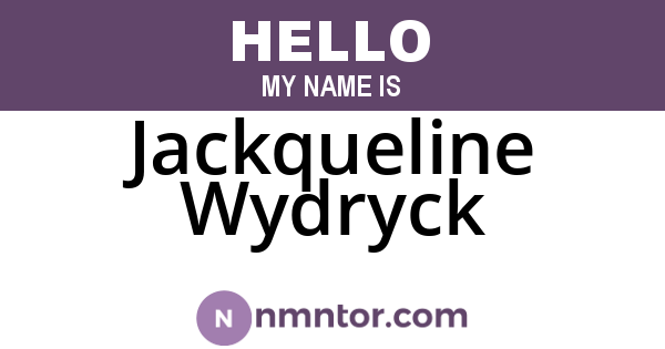 Jackqueline Wydryck