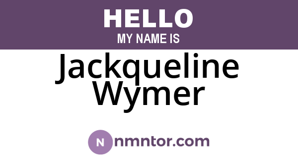 Jackqueline Wymer