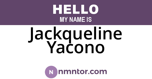Jackqueline Yacono