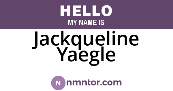 Jackqueline Yaegle