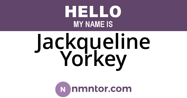 Jackqueline Yorkey