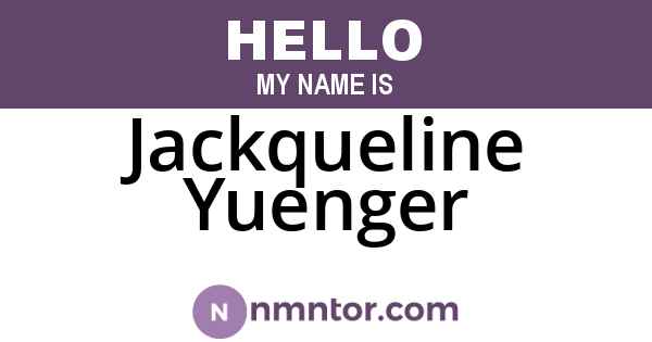 Jackqueline Yuenger