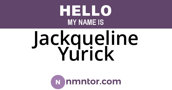 Jackqueline Yurick