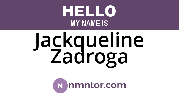 Jackqueline Zadroga