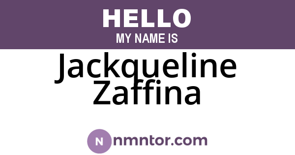 Jackqueline Zaffina