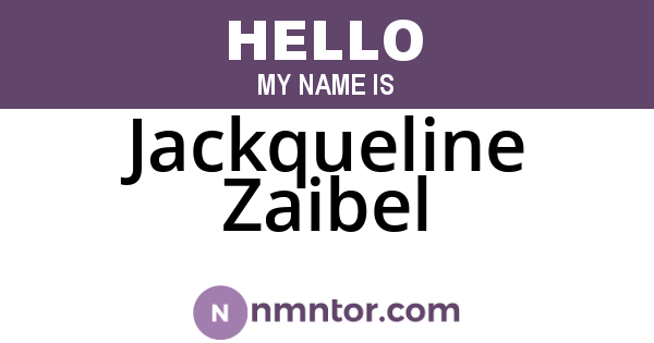 Jackqueline Zaibel