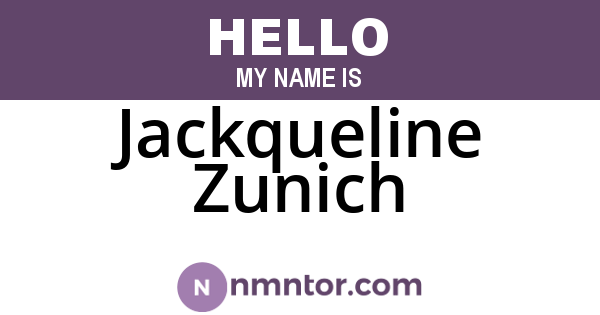 Jackqueline Zunich