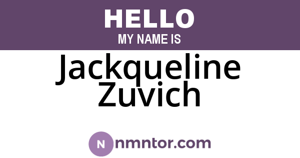 Jackqueline Zuvich
