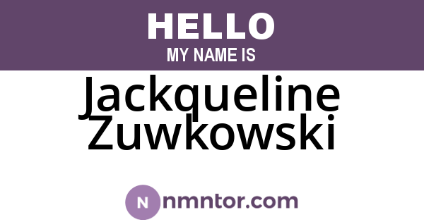 Jackqueline Zuwkowski