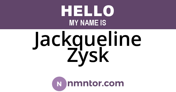 Jackqueline Zysk
