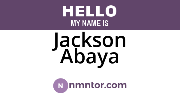 Jackson Abaya