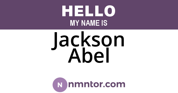 Jackson Abel