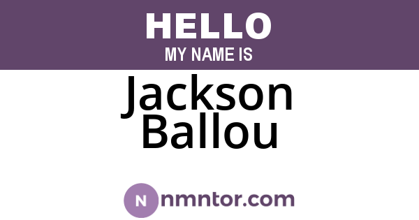 Jackson Ballou