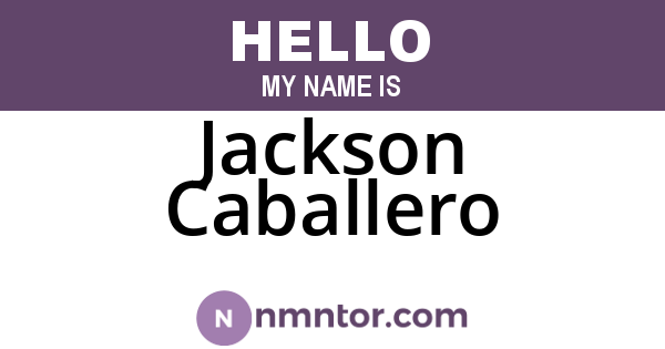 Jackson Caballero