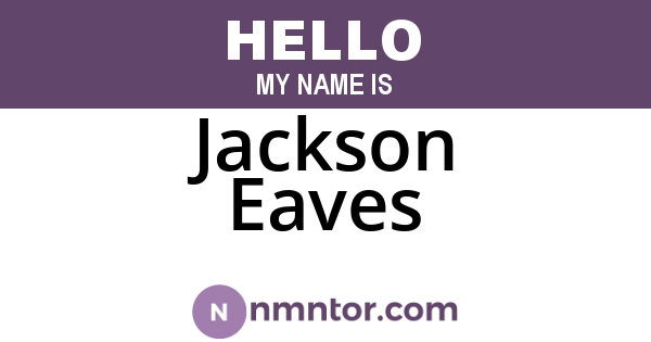 Jackson Eaves