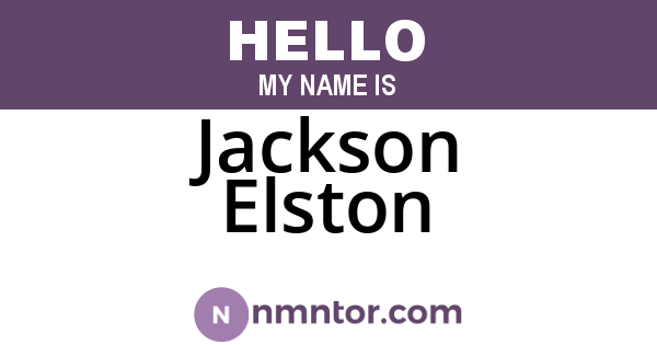 Jackson Elston
