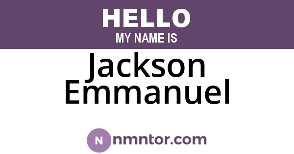 Jackson Emmanuel