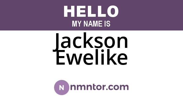 Jackson Ewelike
