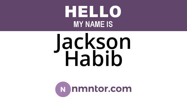 Jackson Habib