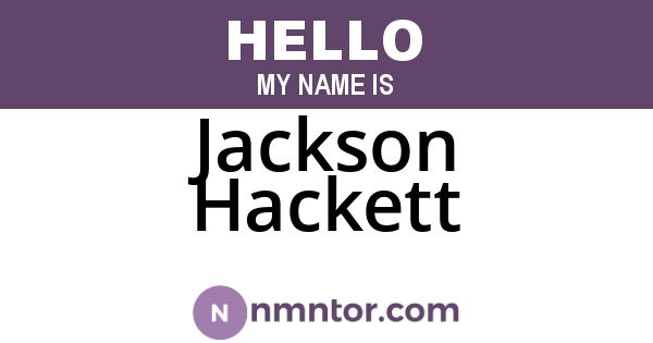 Jackson Hackett