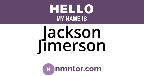 Jackson Jimerson