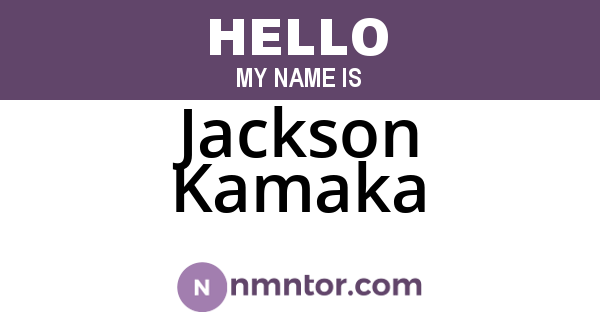 Jackson Kamaka