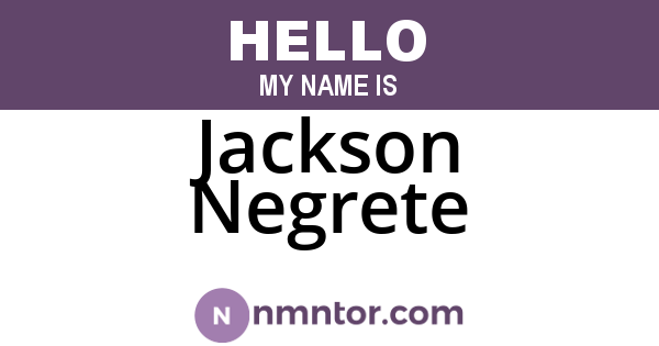 Jackson Negrete