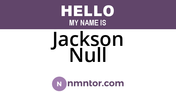 Jackson Null