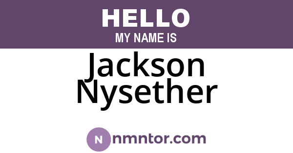 Jackson Nysether
