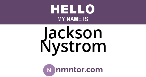 Jackson Nystrom