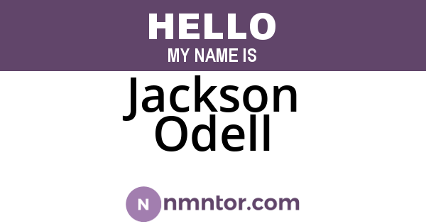 Jackson Odell