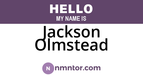 Jackson Olmstead