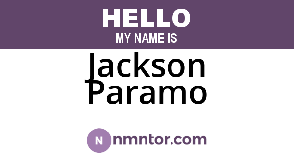 Jackson Paramo