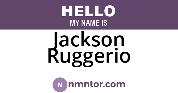 Jackson Ruggerio